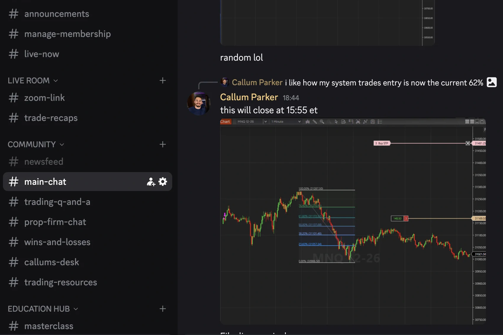 The CMP Trading Room Discord server